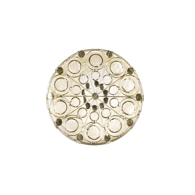 Capiz Circle Dotted Wirework Jewelry Box Natural - TESOROS