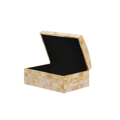 Golden Mother of Pearl Jewelry Box (Class B) - TESOROS