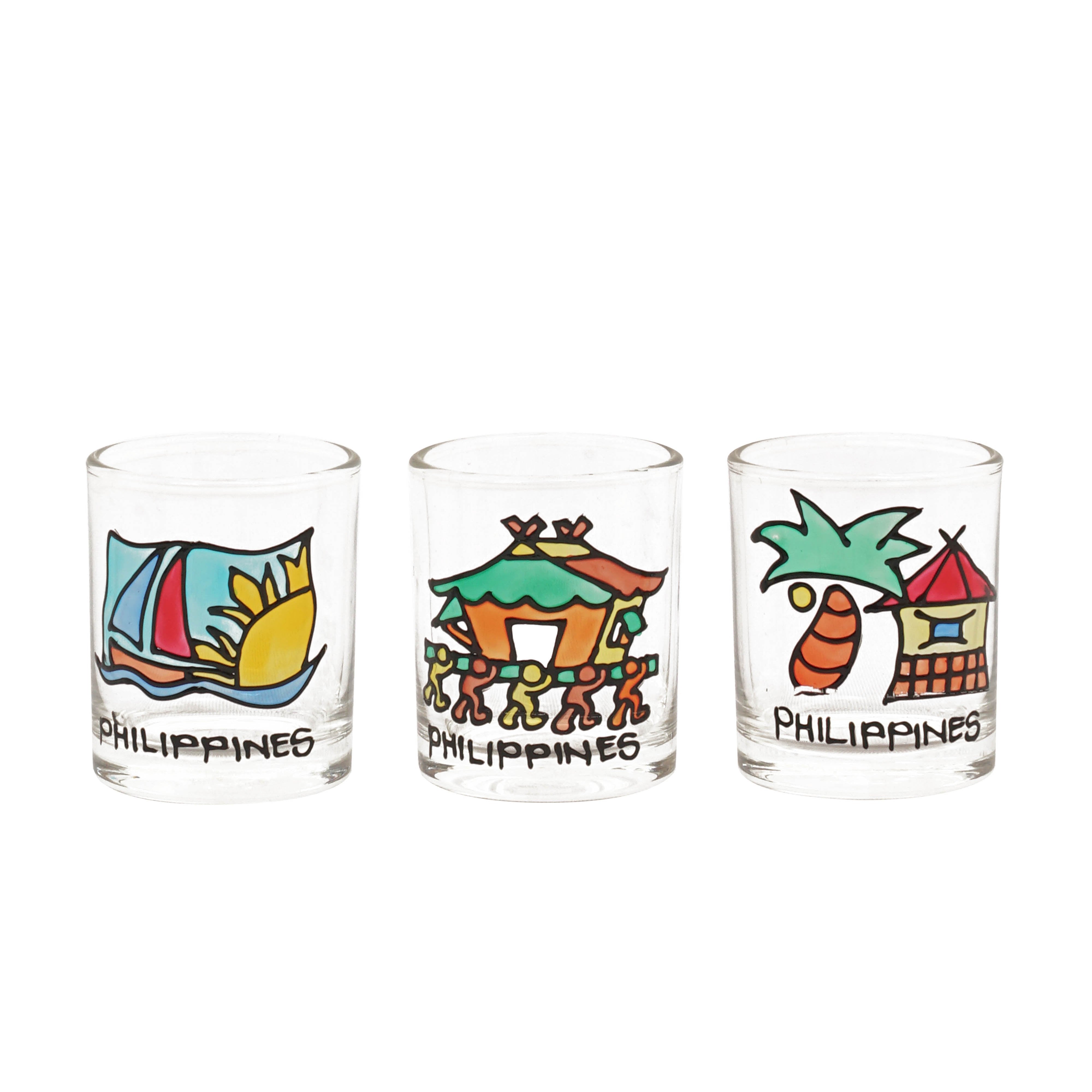 Philippine Shot Glass (Sets of 3) Philippine Culture TESOROS