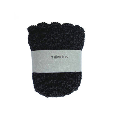Crochet Glass Huggers Black - Set of 6 - TESOROS