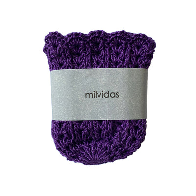 Crochet Glass Huggers Purple - Set of 6 - TESOROS
