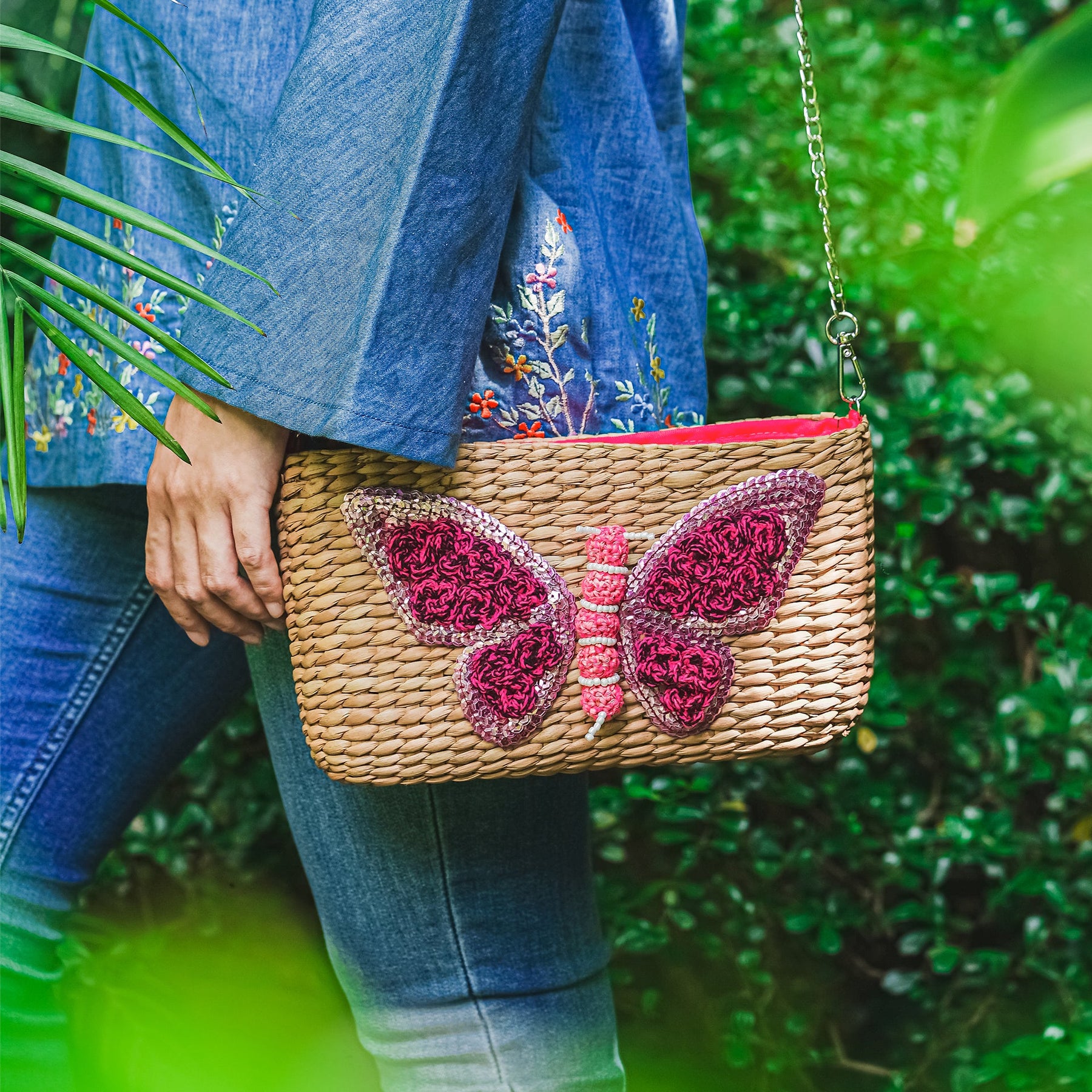 Butterfly top evening bag
