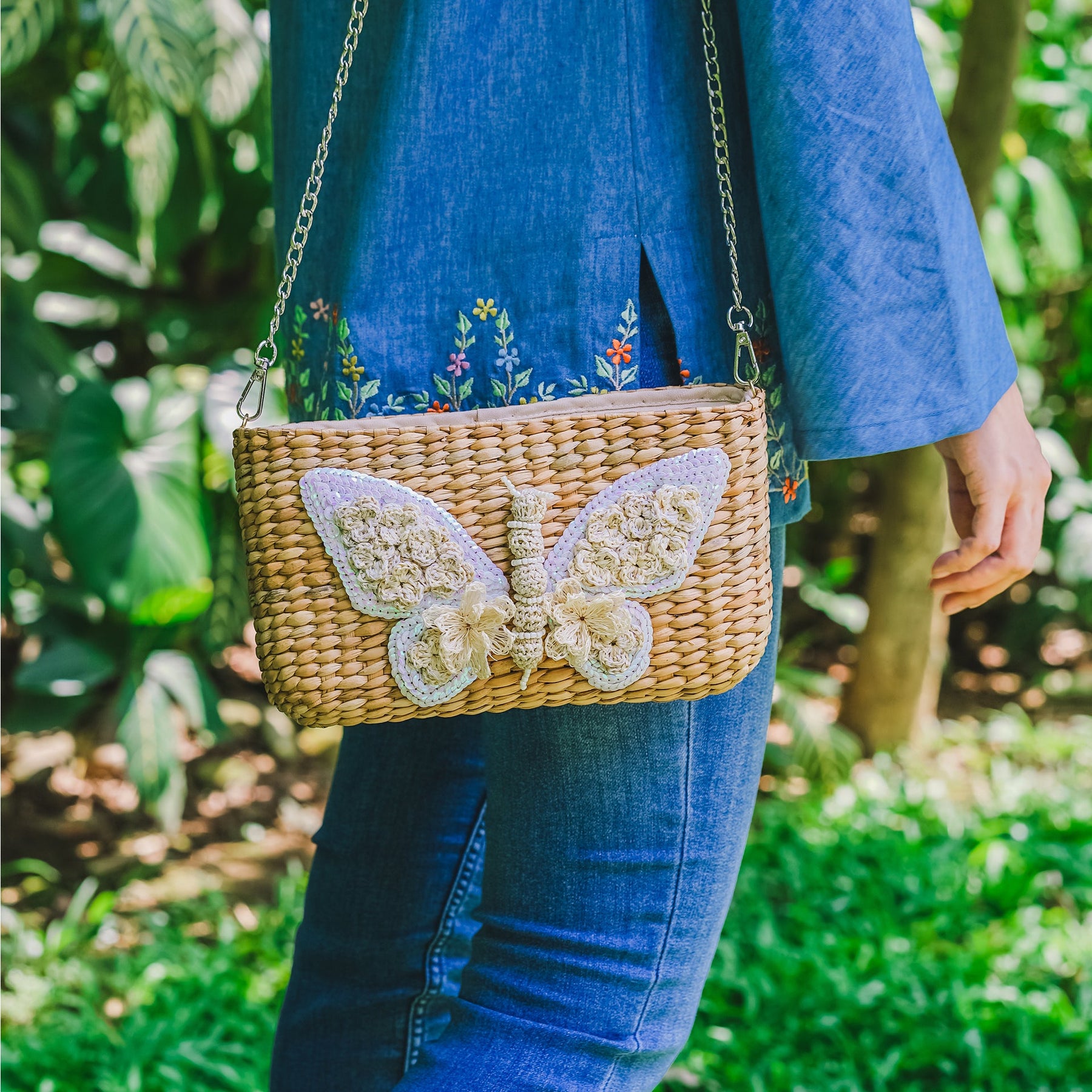 Butterfly Clutch Bag w Sling TESOROS