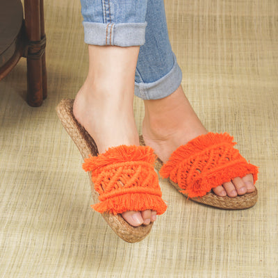 Ladies Crochet Abaca Slip-On - TESOROS