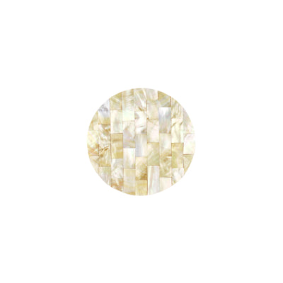 Golden Mother of Pearl Inlaid Coaster Set of 6 - TESOROS