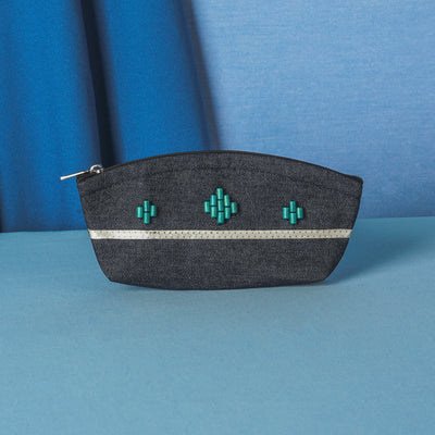 Maong Medium Cosmetic Case with Beadwork - TESOROS