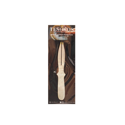 Silver White Mother of Pearl Pickle Fork - TESOROS