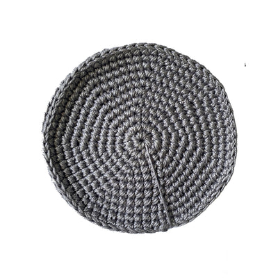 Crochet Glass Coaster Grey - Set of 8 - TESOROS