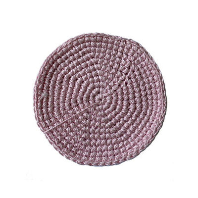 Crochet Glass Coaster Light Pink - Set of 8 - TESOROS