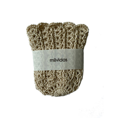 Crochet Glass Huggers Beige - Set of 6 - TESOROS