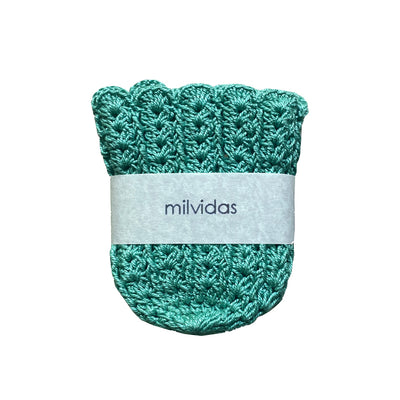 Crochet Glass Huggers Country Green - Set of 6 - TESOROS