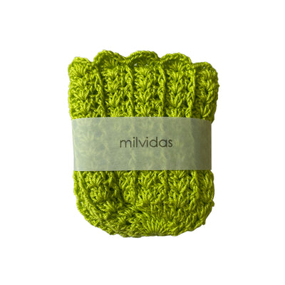 Crochet Glass Huggers Light Lime - Set of 6 - TESOROS