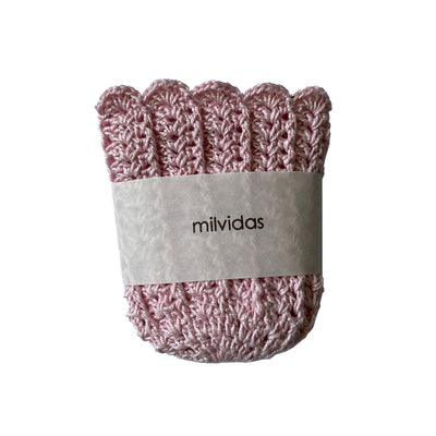 Crochet Glass Huggers Light Pink - Set of 6 - TESOROS
