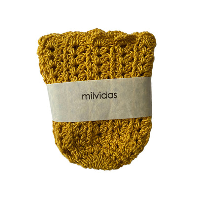Crochet Glass Huggers Mustard - Set of 6 - TESOROS