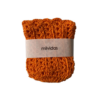 Crochet Glass Huggers Orange - Set of 6 - TESOROS