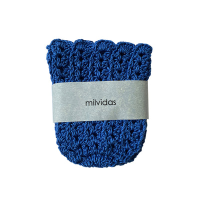 Crochet Glass Huggers Soft Blue - Set of 6 - TESOROS